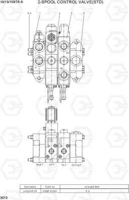 3010 2-SPOOL CONTROL VALVE (STD) 10/13/15BTR-9, Hyundai