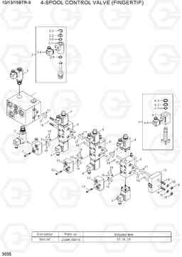 3035 4-SPOOL CONTROL VALVE (FINGERTIP) 10/13/15BTR-9, Hyundai