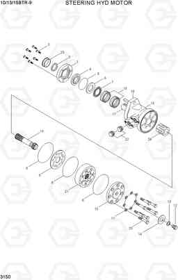 3150 STEERING HYD MOTOR 10/13/15BTR-9, Hyundai