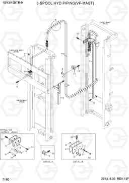 7180 3-SPOOL HYD PIPING (VF-MAST) 10/13/15BTR-9, Hyundai