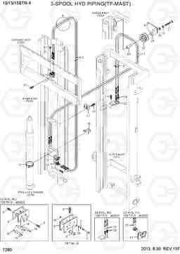 7280 3-SPOOL HYD PIPING (TF-MAST) 10/13/15BTR-9, Hyundai