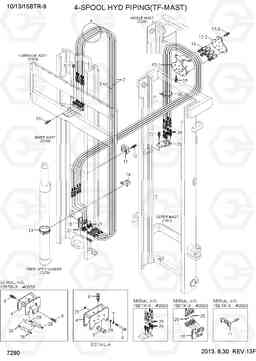 7290 4-SPOOL HYD PIPING (TF-MAST) 10/13/15BTR-9, Hyundai