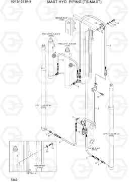 7340 MAST HYD PIPING (TS-MAST) 10/13/15BTR-9, Hyundai