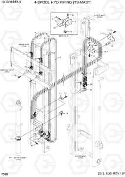 7390 4-SPOOL HYD PIPING (TS-MAST) 10/13/15BTR-9, Hyundai