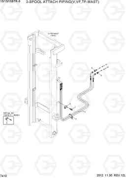 7410 3-SPOOL ATTACH PIPING (V,VF,TF-MAST) 10/13/15BTR-9, Hyundai