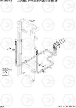 7420 4-SPOOL ATTACH PIPING (V,VF-MAST) 10/13/15BTR-9, Hyundai