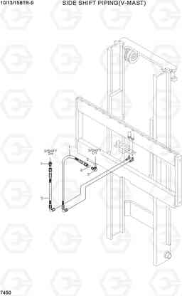 7450 SIDE SHIFT PIPING (V-MAST) 10/13/15BTR-9, Hyundai