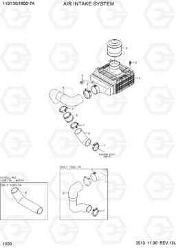 1020 AIR INTAKE SYSTEM 110/130/160D-7A, Hyundai