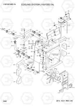 1040 COOLING SYSTEM (110/130D-7A) 110/130/160D-7A, Hyundai