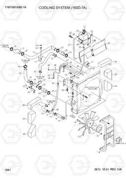 1041 COOLING SYSTEM (160D-7A) 110/130/160D-7A, Hyundai