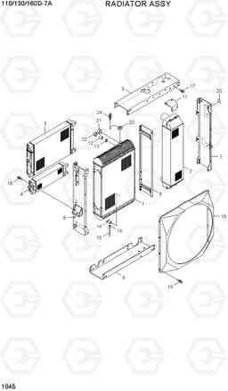 1045 RADIATOR ASSY 110/130/160D-7A, Hyundai