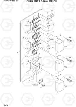 2070 FUSE BOX & RELAY BOARD 110/130/160D-7A, Hyundai