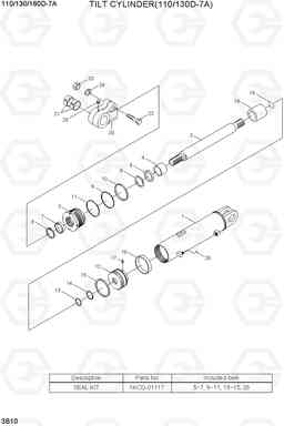 3B10 TILT CYLINDER (110/130D-7A) 110/130/160D-7A, Hyundai