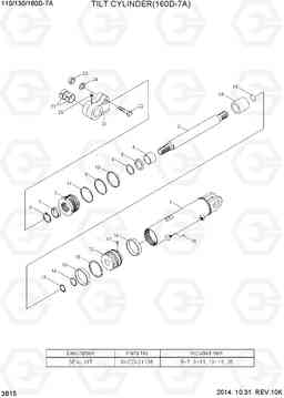 3B15 TILT CYLINDER (160D-7A) 110/130/160D-7A, Hyundai