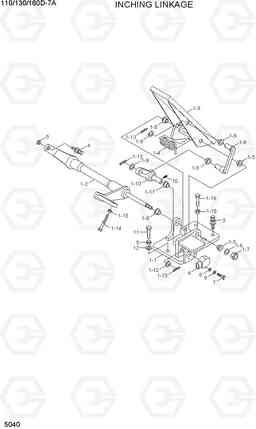 5040 INCHING LINKAGE 110/130/160D-7A, Hyundai