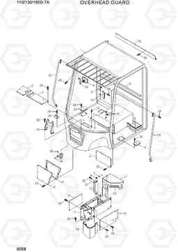 6058 OVERHEAD GUARD 110/130/160D-7A, Hyundai