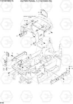 6130 OUTER PANEL 1 (110/130D-7A) 110/130/160D-7A, Hyundai