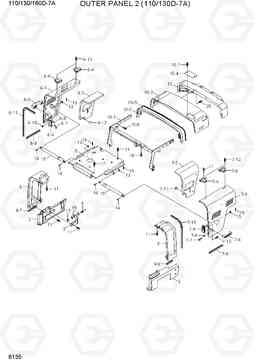 6135 OUTER PANEL 2 (110/130D-7A) 110/130/160D-7A, Hyundai