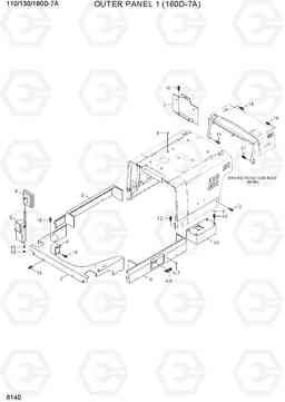 6140 OUTER PANEL 1 (160D-7A) 110/130/160D-7A, Hyundai