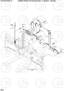 7053 FORK POSI PIPING(SYNC, V-MAST, WIDE) 110/130/160D-7A, Hyundai