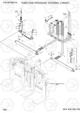 7057 FORK POSI PIPING (IND, INT, V-MAST) 110/130/160D-7A, Hyundai