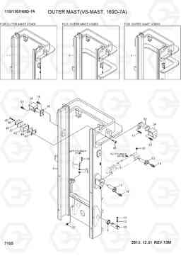 7100 OUTER MAST (VS-MAST,160D-7A) 110/130/160D-7A, Hyundai