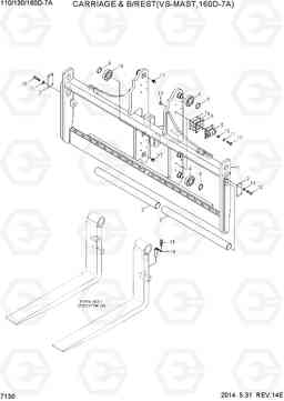 7130 CARRIAGE & B/REST (VS-MAST,160D-7A) 110/130/160D-7A, Hyundai