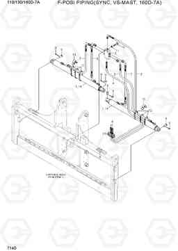 7140 F-POSI PIPING (SYNC,VS-MAST,160D-7A) 110/130/160D-7A, Hyundai