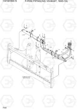 7141 F-POSI PIPING (IND,VS-MAST,160D-7A) 110/130/160D-7A, Hyundai