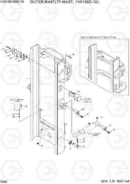 7200 OUTER MAST (TF-MAST, 110/130D-7A) 110/130/160D-7A, Hyundai