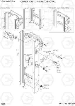 7205 OUTER MAST (TF-MAST, 160D-7A) 110/130/160D-7A, Hyundai