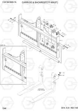 7240 CARRIAGE & BACKREST (TF-MAST) 110/130/160D-7A, Hyundai