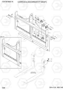 7240 CARRIAGE & BACKREST (TF-MAST) 110/130/160D-7A, Hyundai