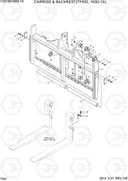 7241 CARRIAGE & BACKREST (TF450, 160D-7A) 110/130/160D-7A, Hyundai