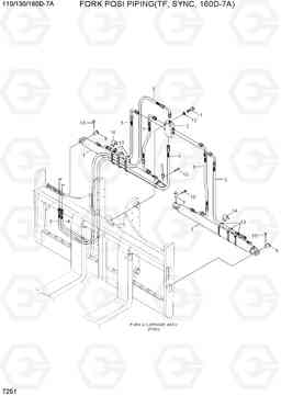 7251 FORK POSI PIPING (TF,SYNC,160D-7A) 110/130/160D-7A, Hyundai