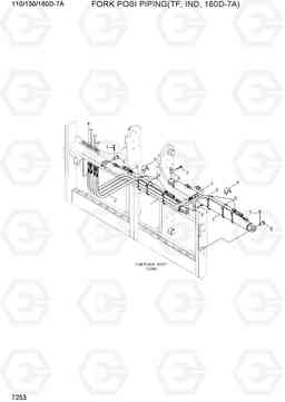 7253 FORK POSI PIPING (TF,IND,160D-7A) 110/130/160D-7A, Hyundai