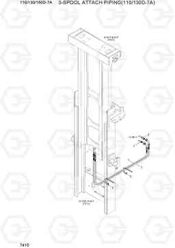 7410 3-SPOOL ATTACH PIPING (110/130D-7A) 110/130/160D-7A, Hyundai