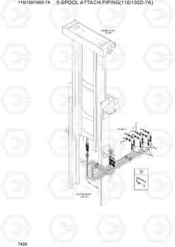 7430 5-SPOOL ATTACH PIPING (110/130D-7A) 110/130/160D-7A, Hyundai