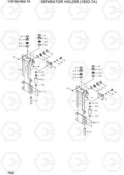 7550 SEPARATOR HOLDER (160D-7A) 110/130/160D-7A, Hyundai