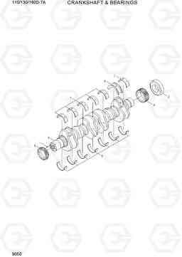 9050 CRANKSHAFT AND BEARINGS 110/130/160D-7A, Hyundai