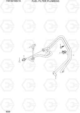 9230 FUEL FILTER PLUMBING 110/130/160D-7A, Hyundai