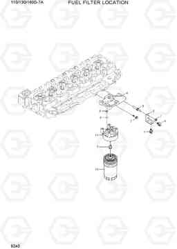 9240 FUEL FILTER LOCATION 110/130/160D-7A, Hyundai