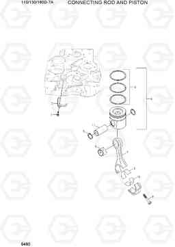 9480 CONNECTING ROD AND PITON 110/130/160D-7A, Hyundai