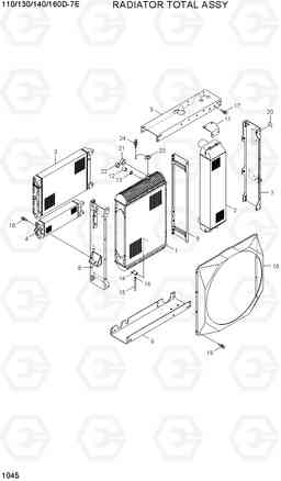 1045 RADIATOR ASSY 110/130/140/160D-7E, Hyundai