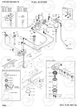 1050 FUEL SYSTEM 110/130/140/160D-7E, Hyundai
