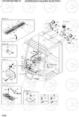 2150 OVERHEAD GUARD ELECTRIC 110/130/140/160D-7E, Hyundai