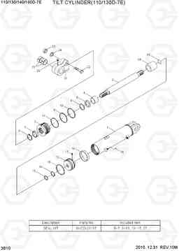 3B10 TILT CYLINDER(110/130D-7E) 110/130/140/160D-7E, Hyundai