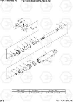 3B15 TILT CYLINDER(140/160D-7E) 110/130/140/160D-7E, Hyundai