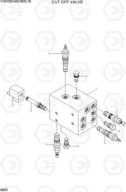 3B50 CUT OFF VALVE 110/130/140/160D-7E, Hyundai