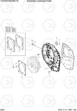 4010 ENGINE CONNECTOR 110/130/140/160D-7E, Hyundai